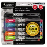 QUARTET EnduraGlide Dry Erase Markers Chisel Tip Assorted Colors 12-Set QU31443